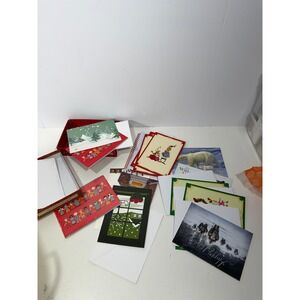 Mixed Holiday Christmas Greeting Card Lot Grinch Polar Bear Save the Children